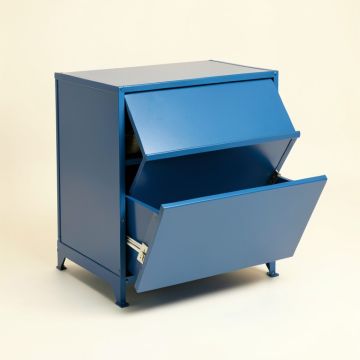 Hazel Bend Freestanding Pull-Out Hamper Cabinet - Blue (synthetic illustration; no displayed measurements)