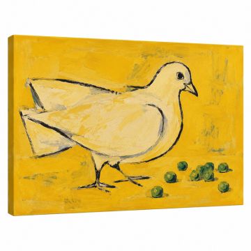 The Pigeon With Green Peas By Pablo Picasso Painting Print On Wrapped Canvas