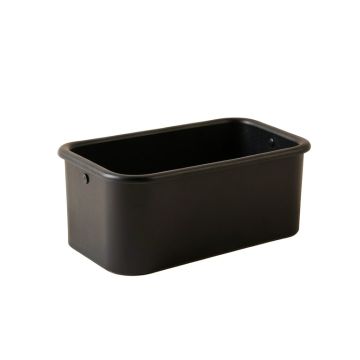 Stone Crest Empty Railing Planter With Integral Brackets - Black