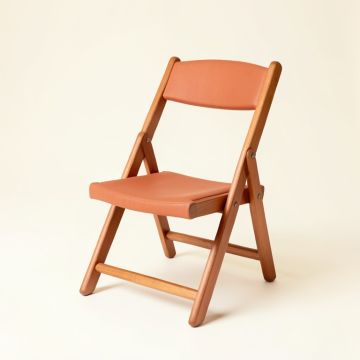 Reed Crest Folding Outdoor Chair - Terracotta (synthetic illustration; no displayed measurements)