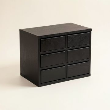 Birch Crest Small-Parts Storage Drawer Cabinet - Black (synthetic illustration; no displayed measurements)