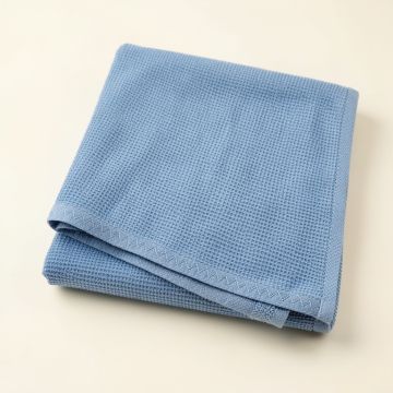 Hazel Edge Bath Towel - Blue (synthetic illustration; no displayed measurements)