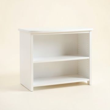 Cliff Arc Low Bookcase - White (synthetic illustration; no displayed measurements)