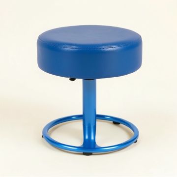 Round Rolling Pu Leather Height Adjustable Lab Stool (synthetic illustration; no displayed measurements)