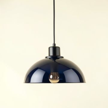 Cliff Dell Pendant Light Suspended From One Plain Cable - Navy (synthetic illustration; no displayed measurements)