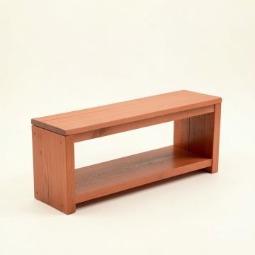 Linden Bridge Narrow Outdoor Storage Bench - Terracotta (synthetic illustration; no displayed measurements)