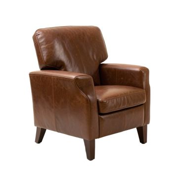 Nevaeh 33.5 '' Wide Top Grain Leather Club Chair