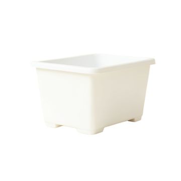 Willow Branch Empty Raised Planter - White
