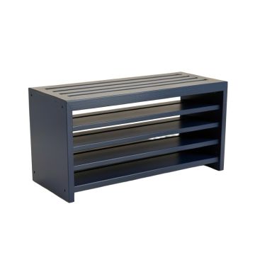 Brook Crest Shoe Storage Bench - Navy