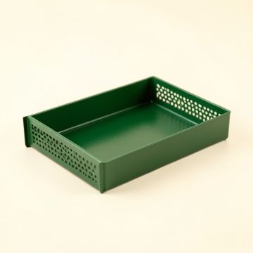 Holly Bluff Empty Under-Desk Cable Tray - Green (synthetic illustration; no displayed measurements)
