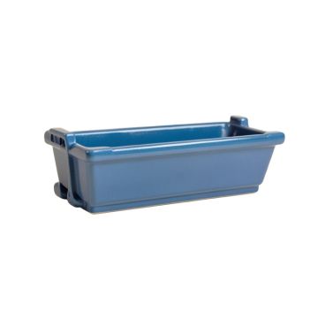 Birch Bend Empty Railing Planter With Integral Brackets - Blue