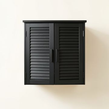 Elm Brook Wall-Mounted Laundry Cabinet - Black (synthetic illustration; no displayed measurements)