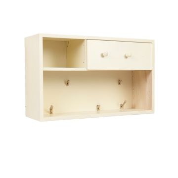 Vale Bluff Wall-Mounted Entryway Organizer Shelf - Cream