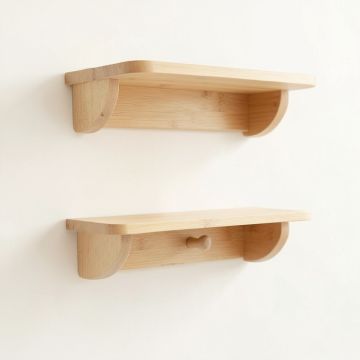 Reed Bridge Wall-Mounted Entryway Organizer Shelf - Beige (synthetic illustration; no displayed measurements)
