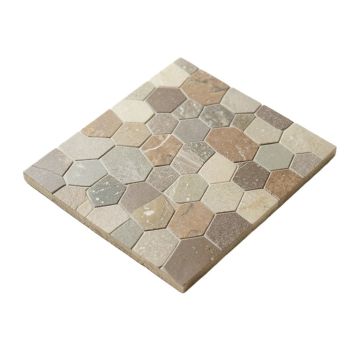Literati 1.62 '' X 3 '' Beveled Engineered Stone Honeycomb Mosaic Tile