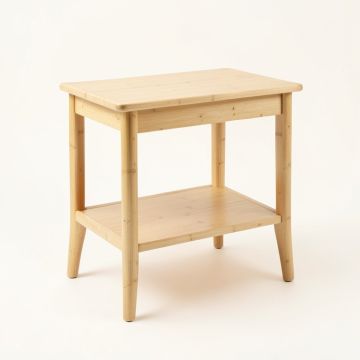 Flint Crest Side Table - Ivory (synthetic illustration; no displayed measurements)