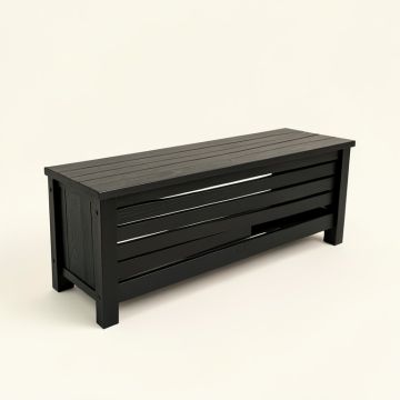 Brook Dale Narrow Outdoor Storage Bench - Black (synthetic illustration; no displayed measurements)