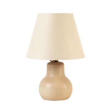 Briar Bend Table Lamp With A Plain Fabric Shade - Beige