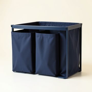Olive Bluff Laundry Sorting Station With Plain Removable Bags - Navy (synthetic illustration; no displayed measurements)