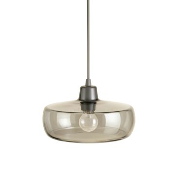 Fern Crossing Pendant Light Suspended From One Plain Cable - Gray
