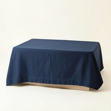 River Edge Flat Bed Sheet - Navy (synthetic illustration; no displayed measurements)