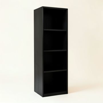 Brook Bend Narrow Cubby Tower - Black (synthetic illustration; no displayed measurements)