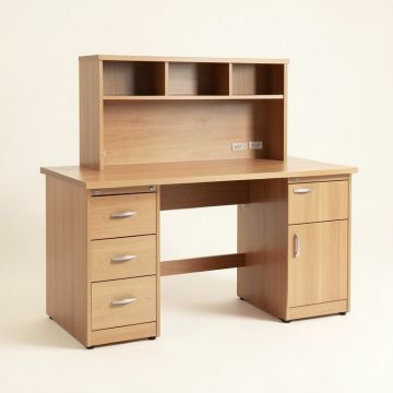 File Cabinet And Writing Desk With Hutch (synthetic illustration; no displayed measurements)