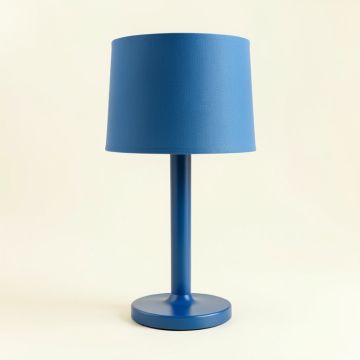 Laurel Bend Table Lamp With A Plain Fabric Shade - Blue (synthetic illustration; no displayed measurements)