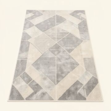 Ines Geometric Ivory/Gray Area Rug (synthetic illustration; no displayed measurements)
