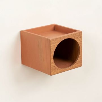 Alder Bluff Wall-Mounted Cat Perch - Terracotta (synthetic illustration; no displayed measurements)