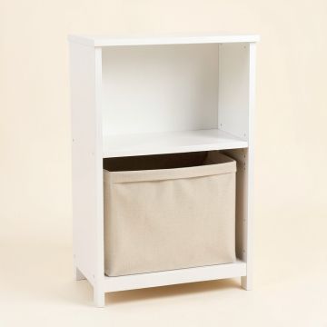 Glen Bridge Freestanding Pull-Out Hamper Cabinet - White (synthetic illustration; no displayed measurements)