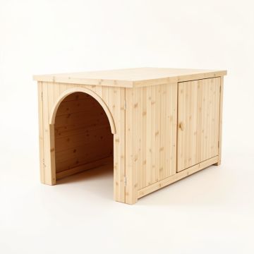 Slate Brook Empty Furniture-Style Litter Enclosure - Ivory (synthetic illustration; no displayed measurements)