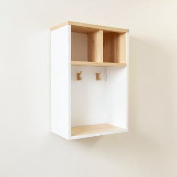 Birch Canyon Wall-Mounted Entryway Organizer Shelf - White (synthetic illustration; no displayed measurements)