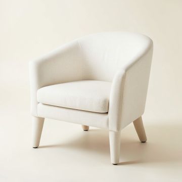 Birch Bluff Upholstered Armchair - White (synthetic illustration; no displayed measurements)