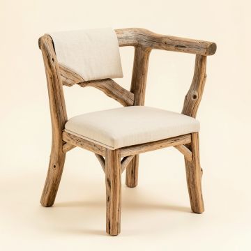 Studio Cross Back Side Chair In Weathered Driftwood (synthetic illustration; no displayed measurements)