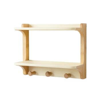 Juniper Edge Wall-Mounted Entryway Organizer Shelf - Cream