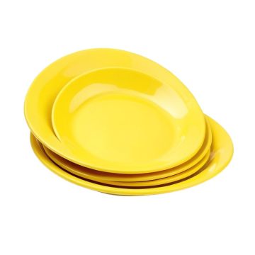 Riverdale Bamboo , Pineapple 16 Piece Melamine Dinnerware Set , Service For 4