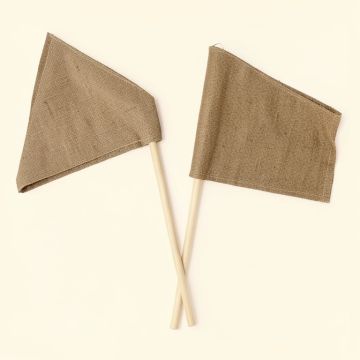 Merry Christmas Camper 2-Sided Burlap 18 X 13 In . Flag Set (synthetic illustration; no displayed measurements)
