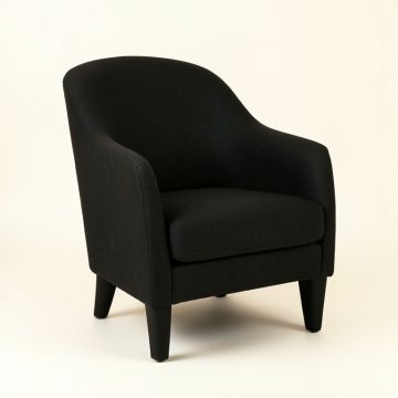 Flint Bluff Upholstered Armchair - Black (synthetic illustration; no displayed measurements)