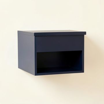 Dune Bend Wall-Mounted Shelf - Navy (synthetic illustration; no displayed measurements)