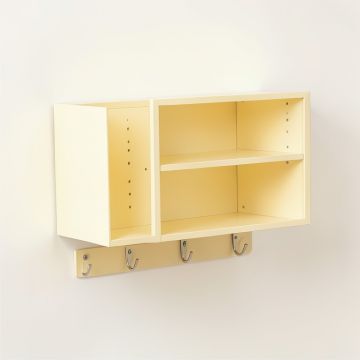 Laurel Dell Wall-Mounted Entryway Organizer Shelf - Ivory (synthetic illustration; no displayed measurements)
