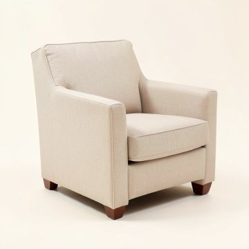 Padillo Linen Upholstered Parsons Chair In Beige (synthetic illustration; no displayed measurements)