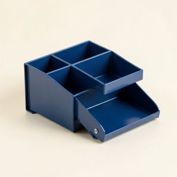 Ash Bridge Empty Coffee-Station Organizer - Blue (synthetic illustration; no displayed measurements)