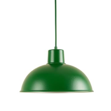 Oak Branch Pendant Light Suspended From One Plain Cable - Green