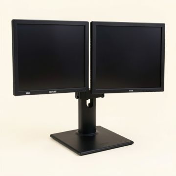 Dual Lcd Monitor Heavy Duty Height Adjustable 2 Screens Desk Mount (synthetic illustration; no displayed measurements)