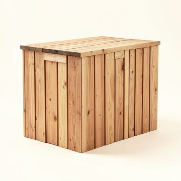 Aanya Outdoor 65 Gallon Wood Deck Box (synthetic illustration; no displayed measurements)