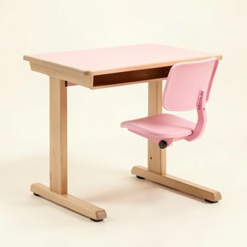 Adjustable Student Desk And Chair Kit Children Learning Table Chair Set Students Writing Table Pink (synthetic illustration; no displayed measurements)