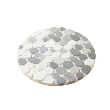 0.75 '' X 0.75 '' Glass Penny Round Mosaic Tile