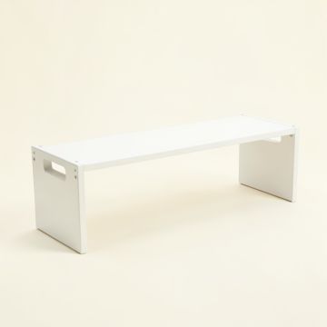 Cove Branch Narrow Outdoor Storage Bench - White (synthetic illustration; no displayed measurements)