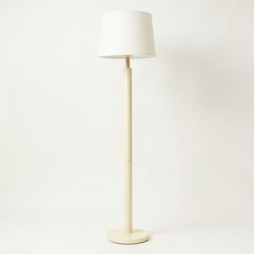 Bay Bridge Floor Lamp With A Plain Fabric Shade - Cream (synthetic illustration; no displayed measurements)